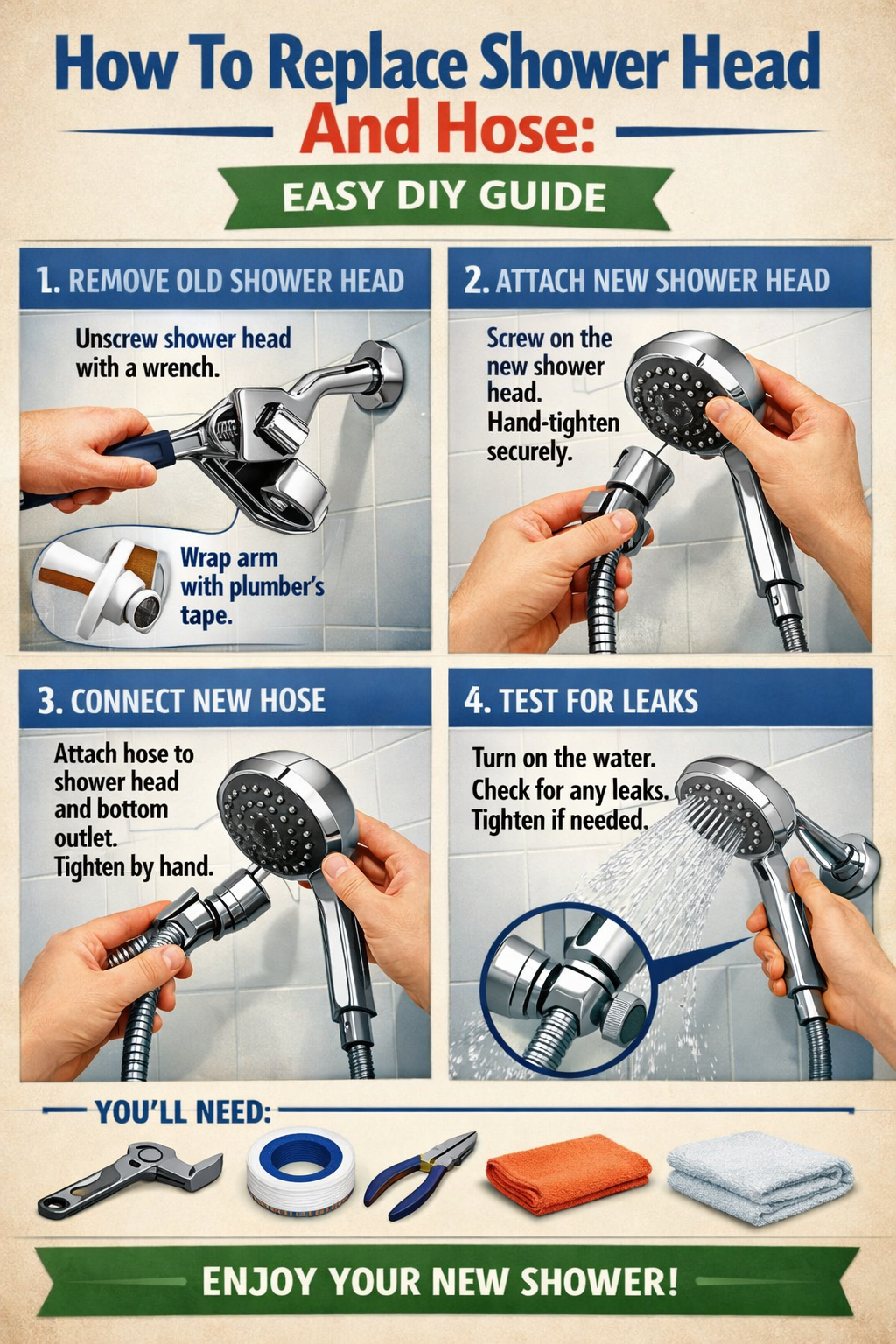 How To Replace Shower Head And Hose: Easy DIY Guide - Homeadvises