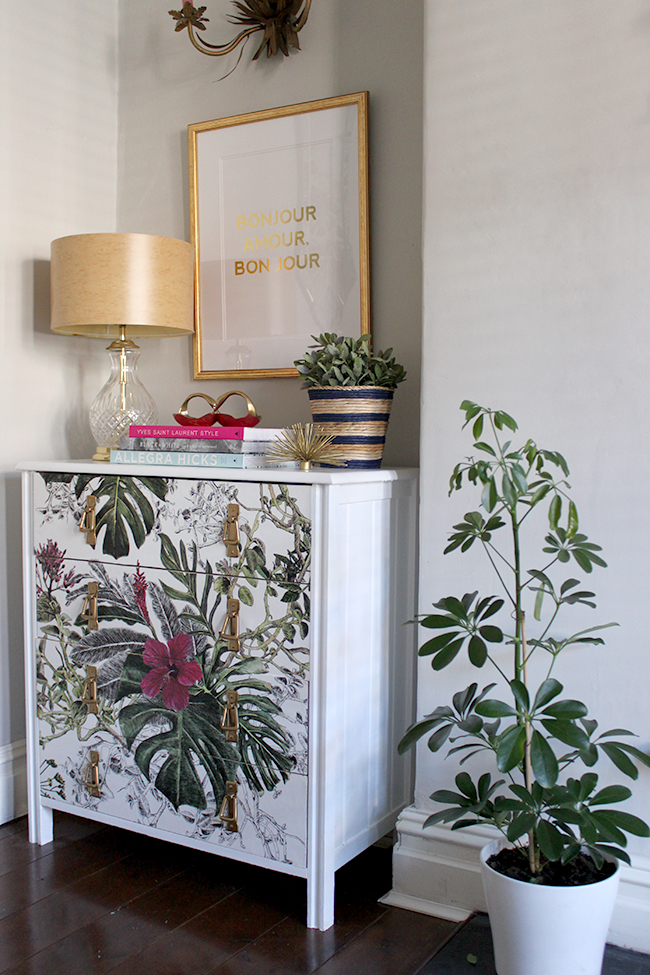How To Wallpaper A Chest Of Drawers