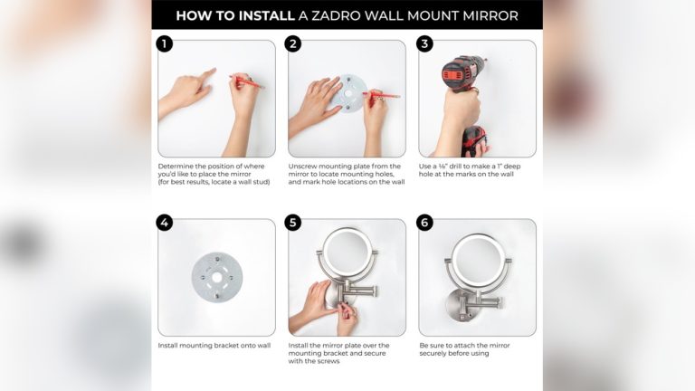 How to Install Wall Mounted Makeup Mirror